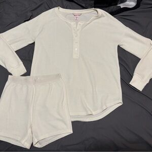 Cozy Cream Victoria Secret Pajama Set